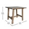 Flash Furniture Square 21.75 W, 21.75 L, Rubberwood (Parawood), Rustic Brown LFS-4005-RSTBRN-GG - alternate 8